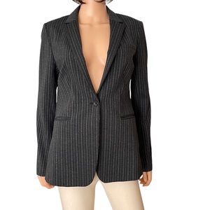 Banana Republic gray pinstriped blazer